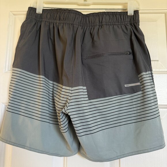 Vuori Men's Trail Short Shale/Neptune Stripe M - Picture 2 of 3